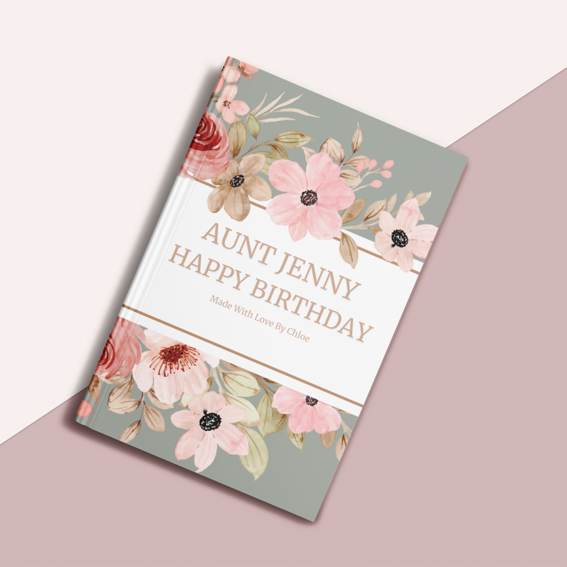 Birthday gift for aunt. Happy Birthday aunt personalized fill in the blank book.