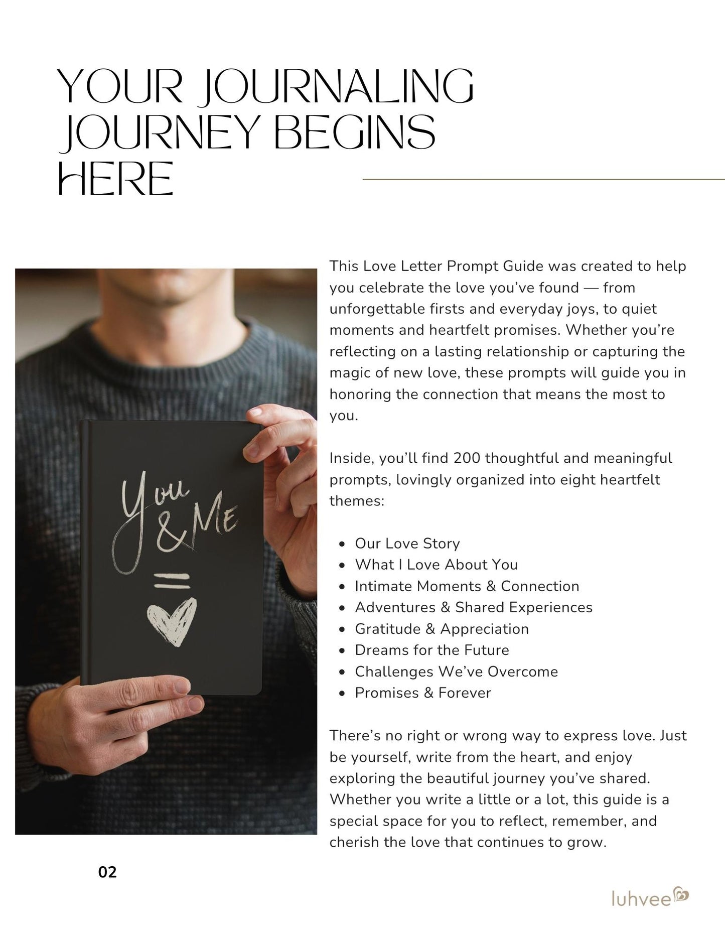200 Love letter prompts by Luhvee Books