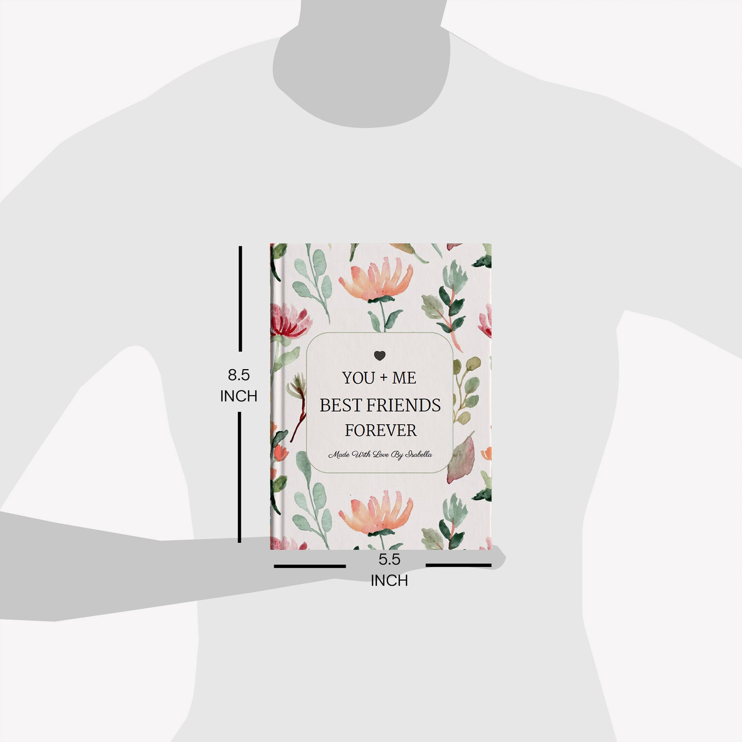 personalized book for best friend size