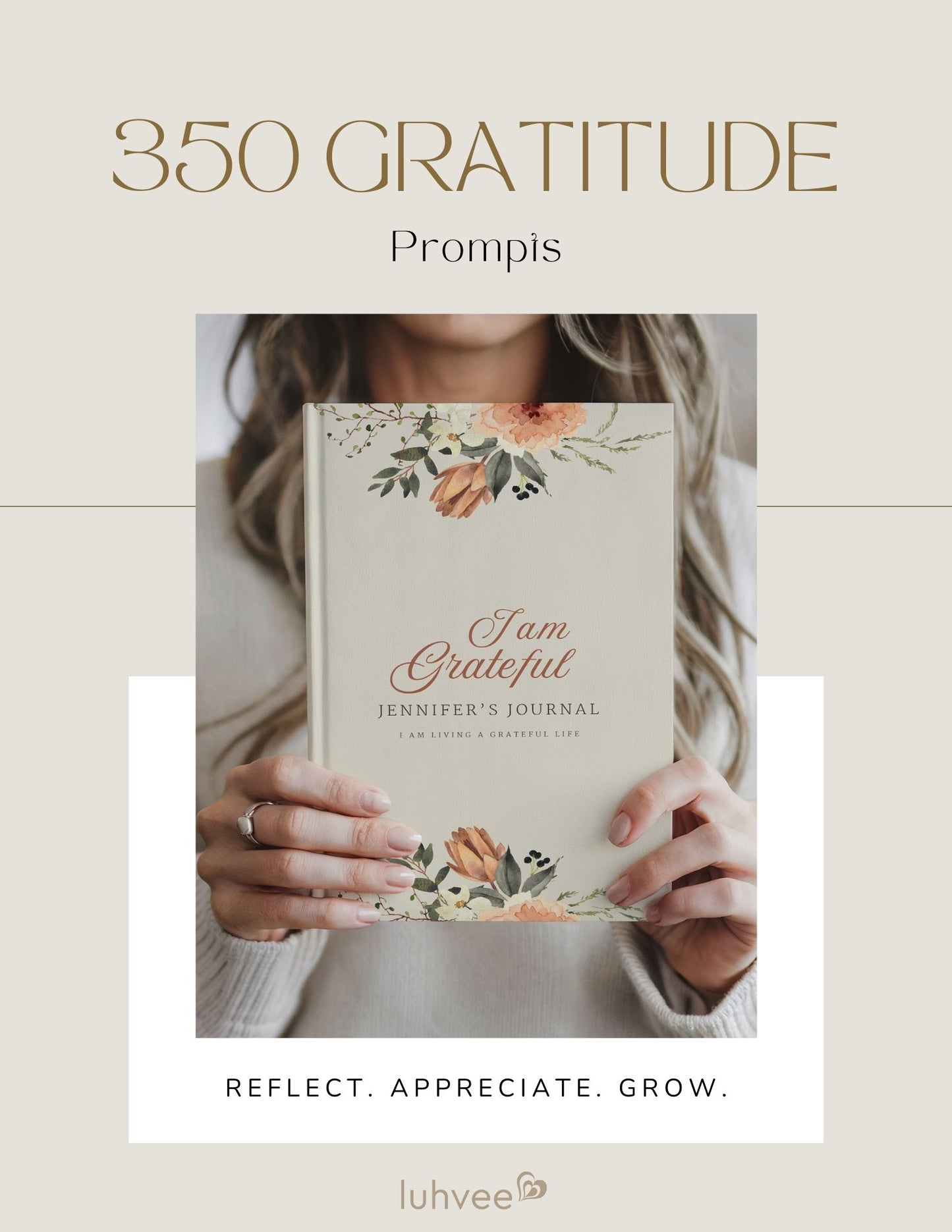 gratitude journal prompts digital download
