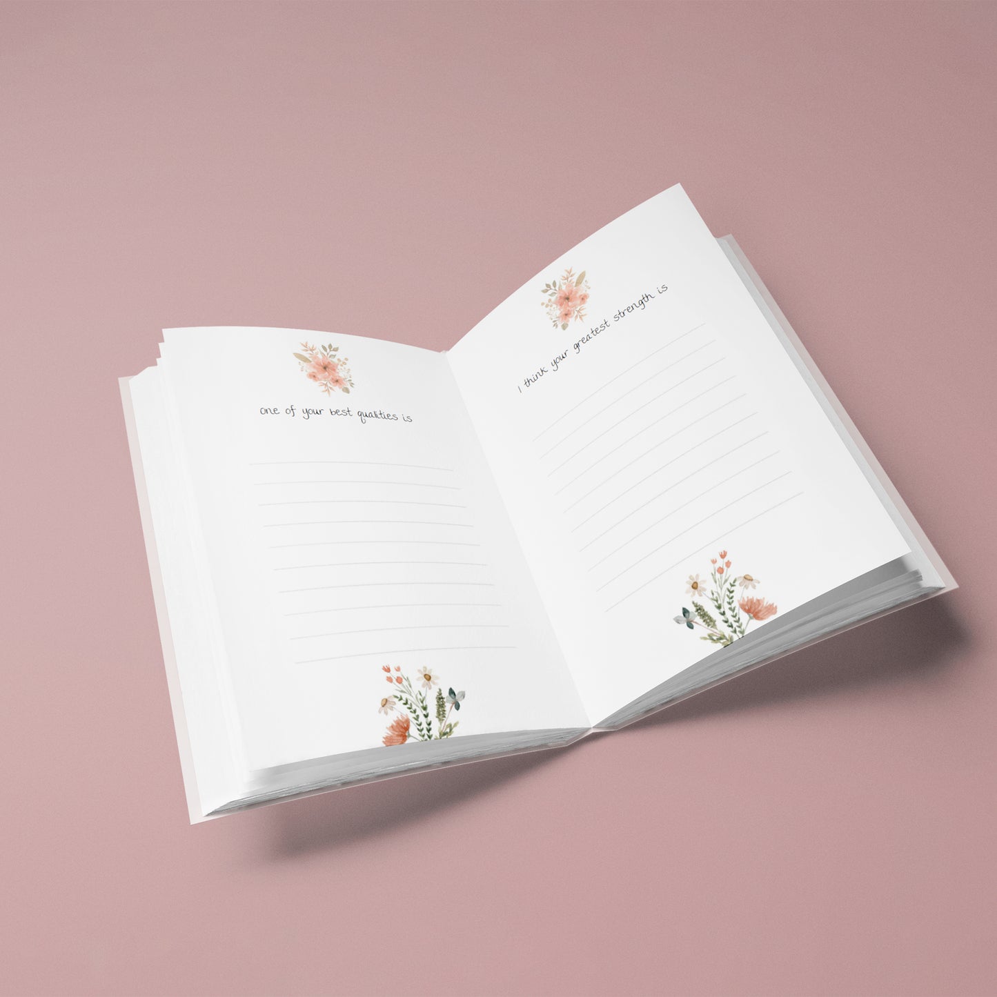 gift for best friend. Personalized Luhvee Books. Interior fill in the blank book.