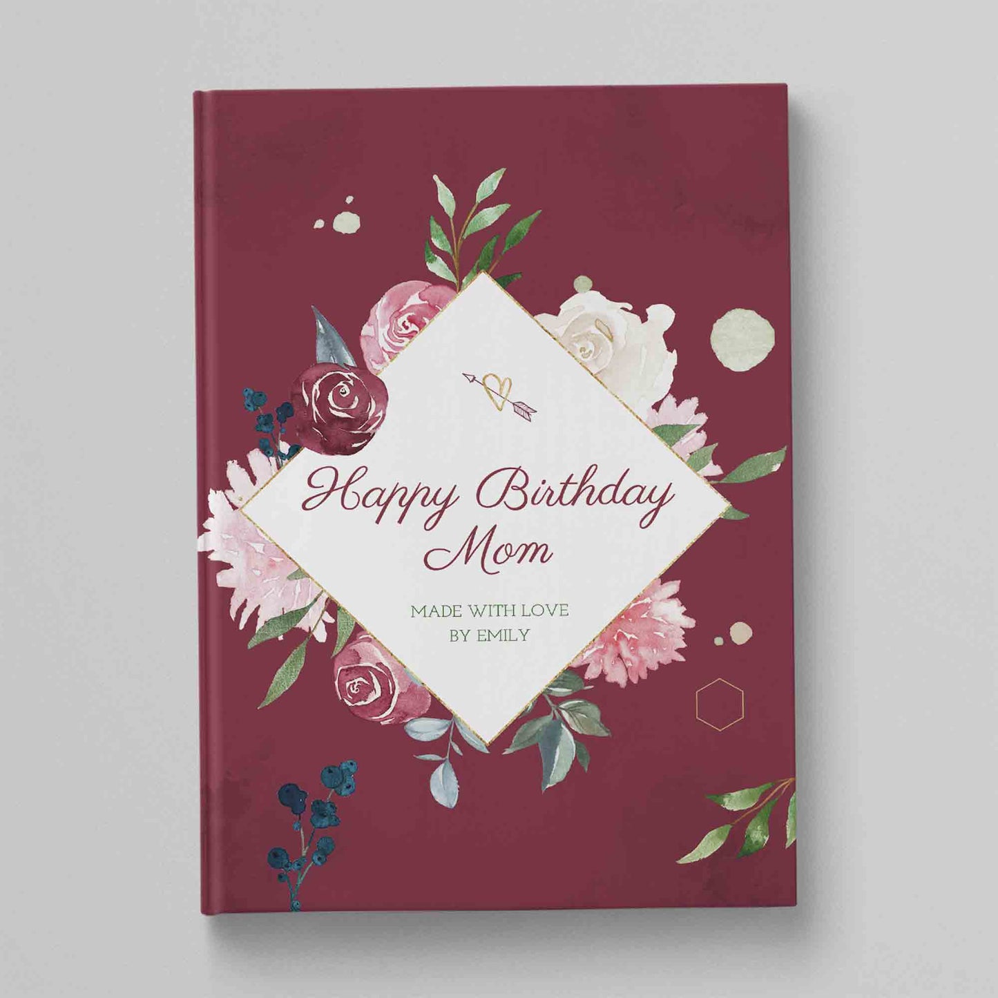 Happy birthday mom book. Unique gift idea for mom. Luhvee Books.