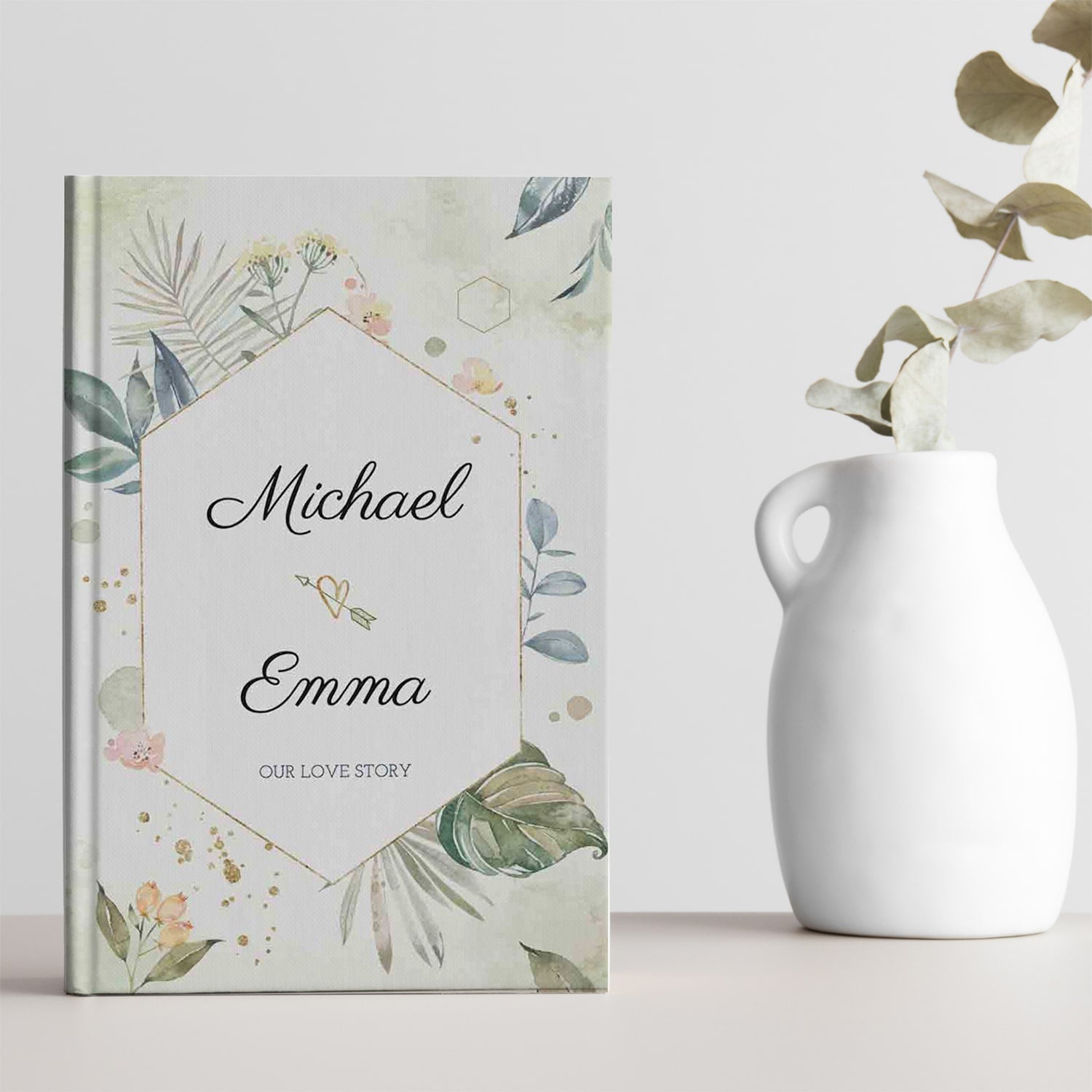 Our Love Story Custom Book. Personalized Fill In The Blank Love Book.