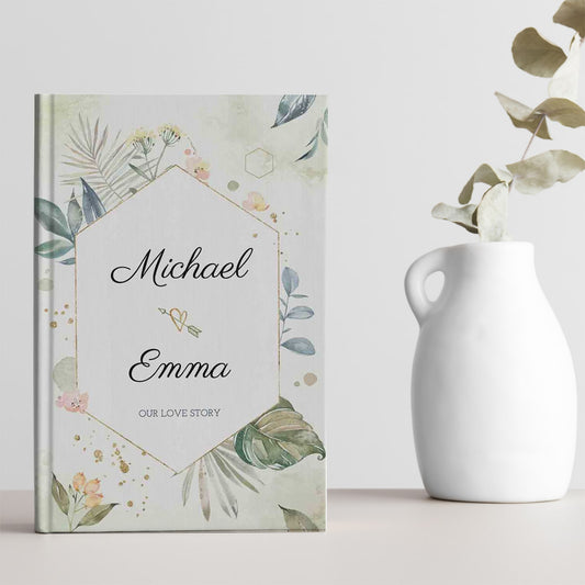Our Love Story Custom Book. Personalized Fill In The Blank Love Book.