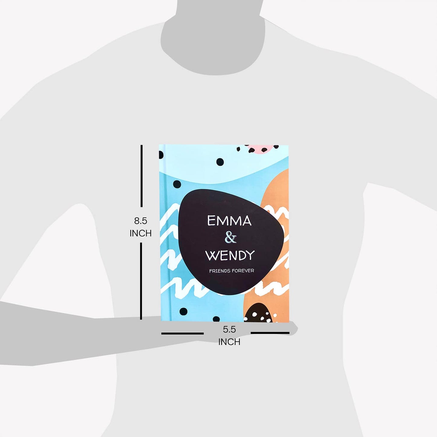Unique gift ideas for best friend. Custom book dimensions 8.5" x 5.5". Luhvee Books.