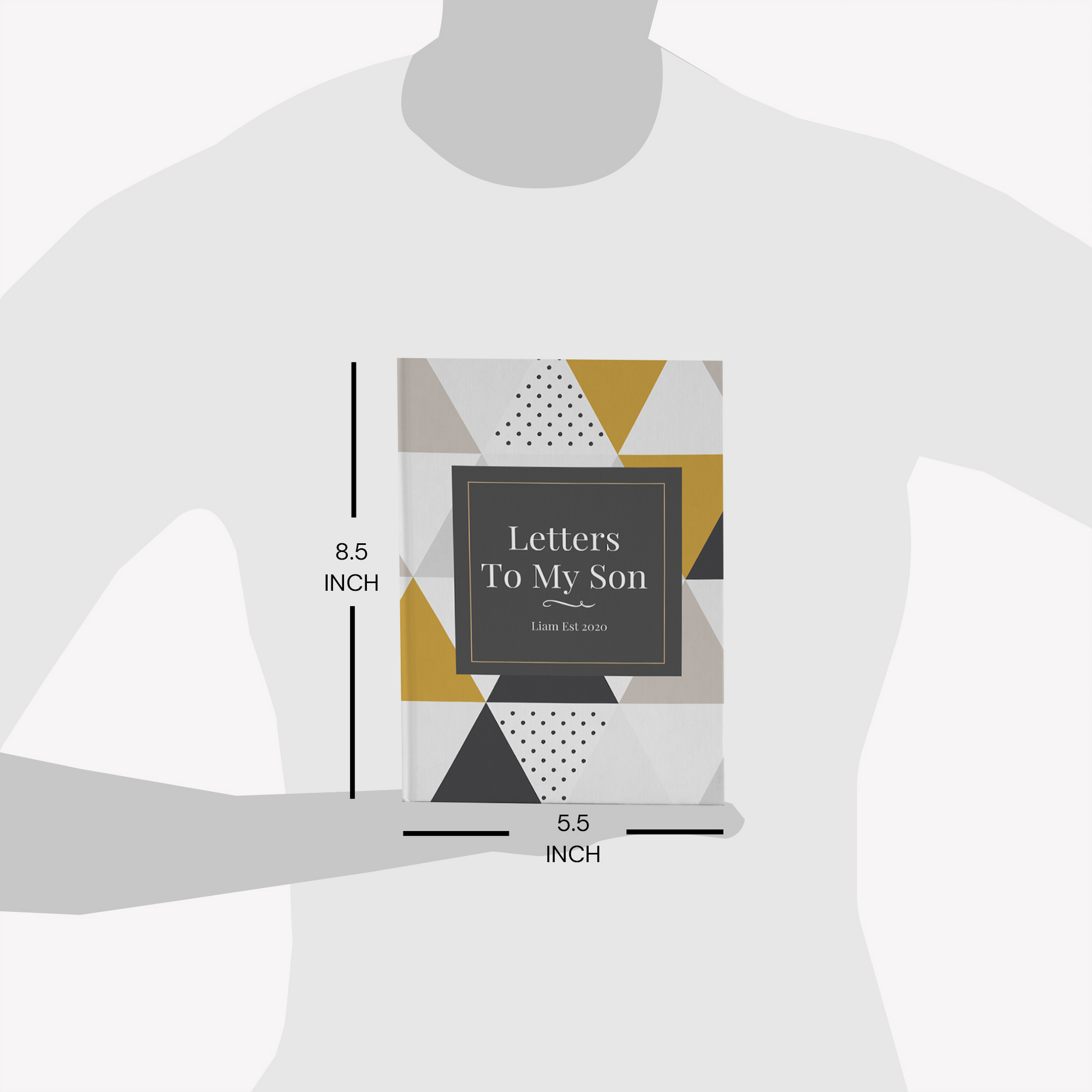 Gift for son from mom. Letters to my son book. Book size 8.5" x 5.5". Luhvee Books.
