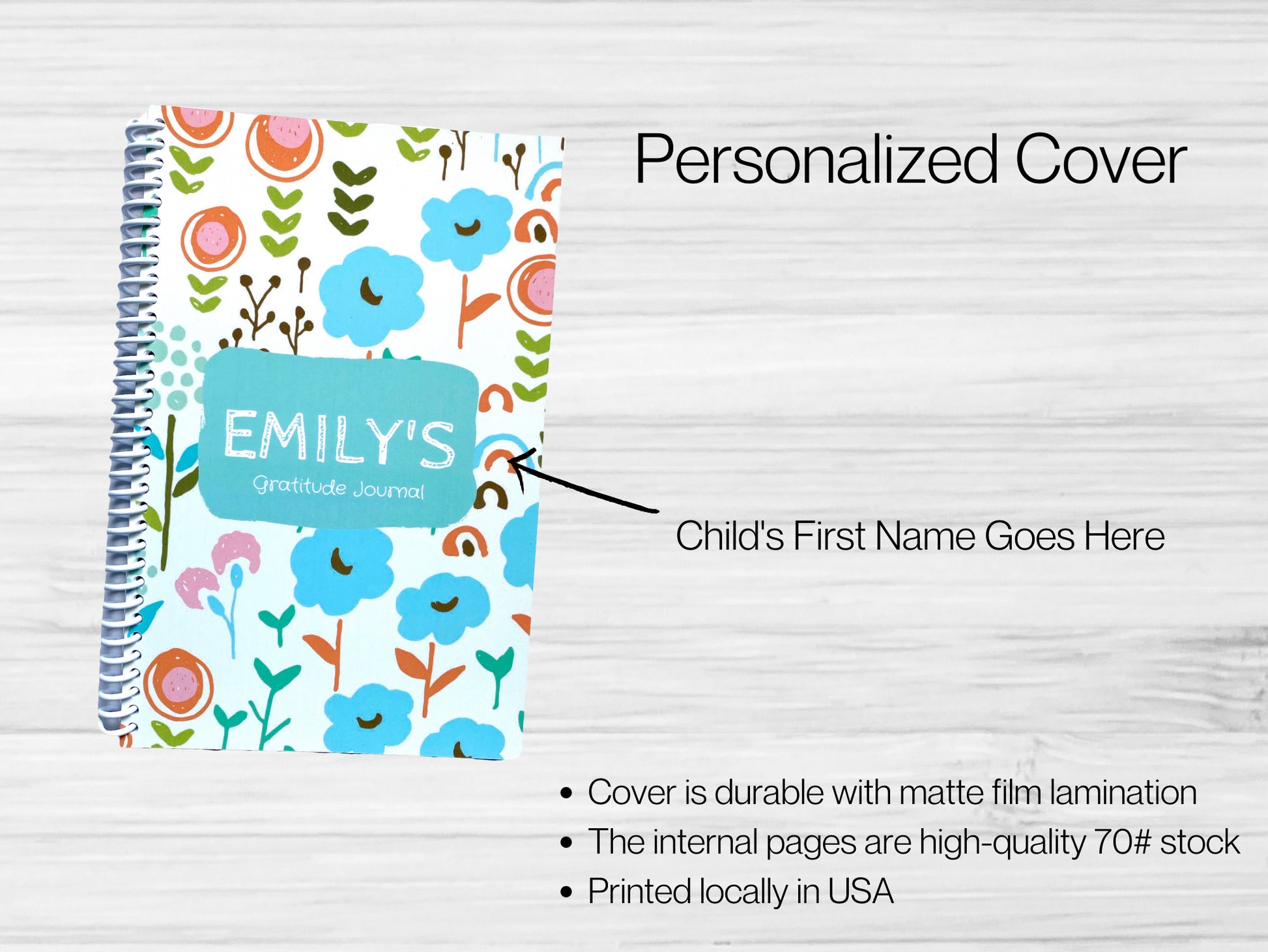 Personalized Children's Daily Gratitude Journal