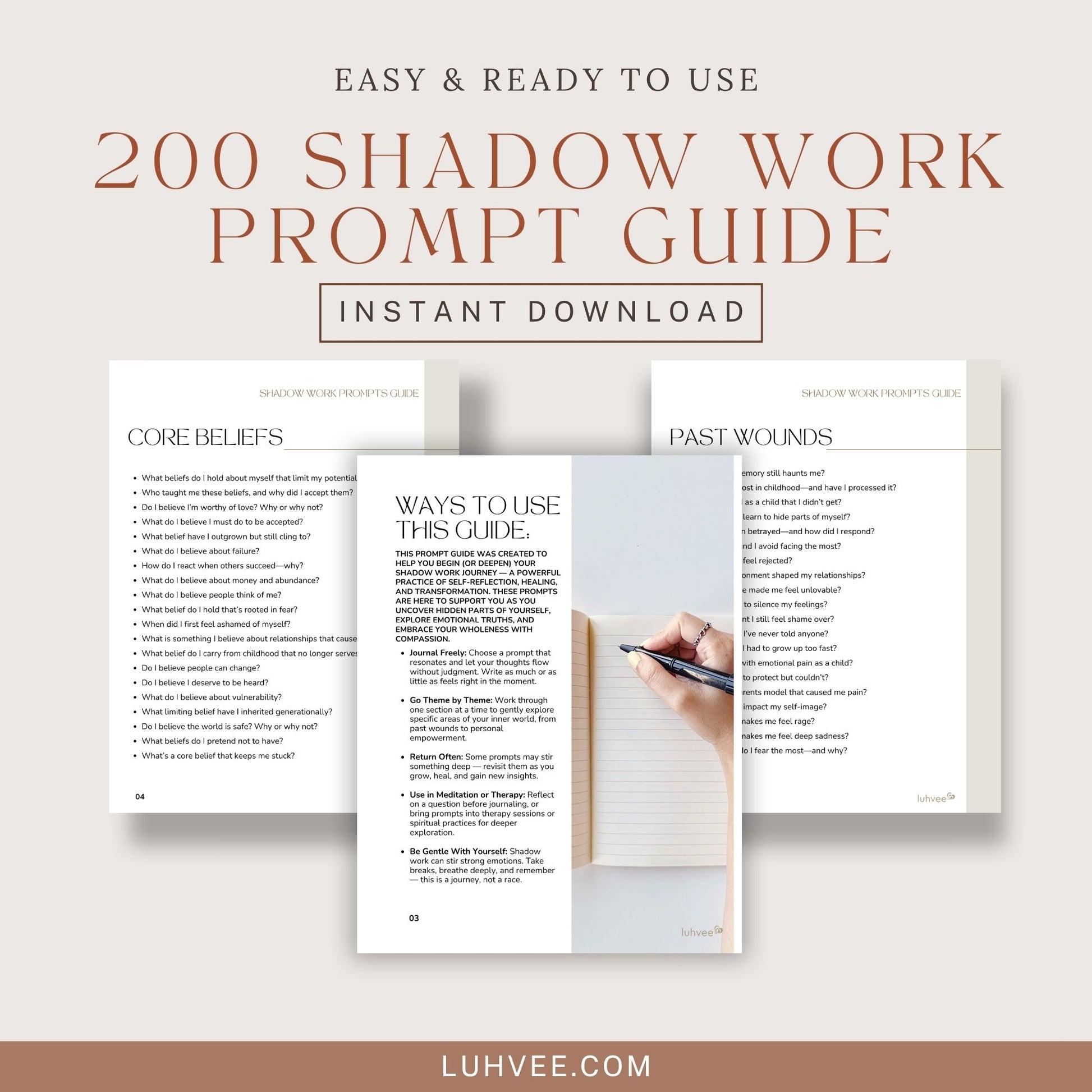 Shadow Work Prompts Guide By Luhvee Books