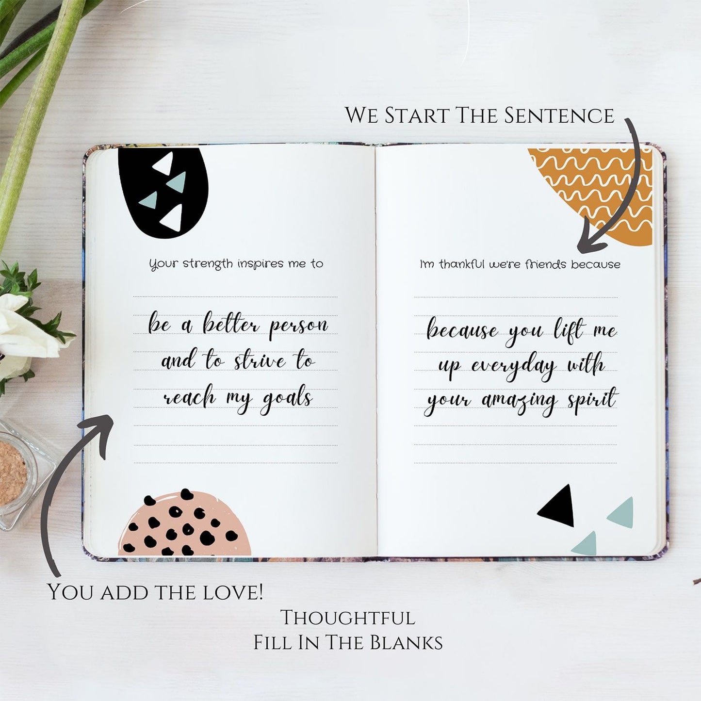 Personalized book for best friend. Custom book interior prompts. Luhvee Books.