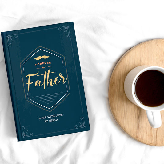 Forever My Father personalized book for dad. Custom book for dad. Gift for father. Luhvee Books.