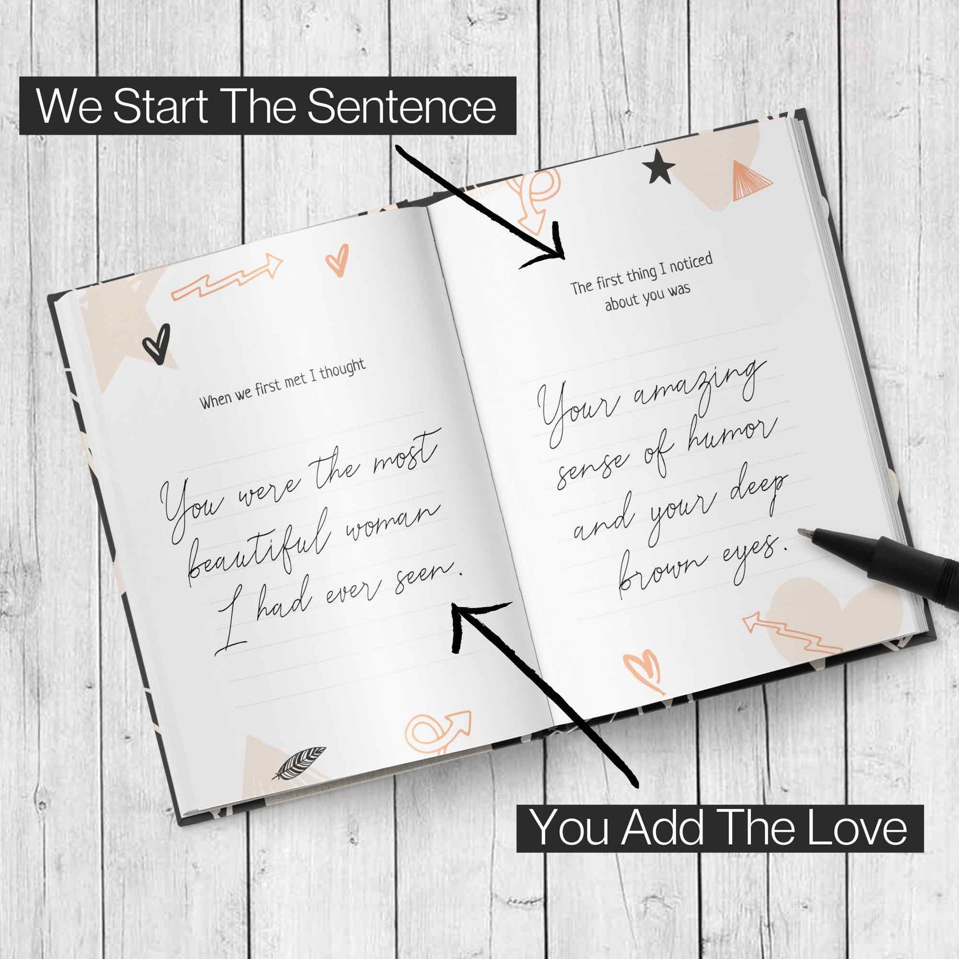 Personalized Why I Love You Book. Fill In the blank book example with prompts and responses.