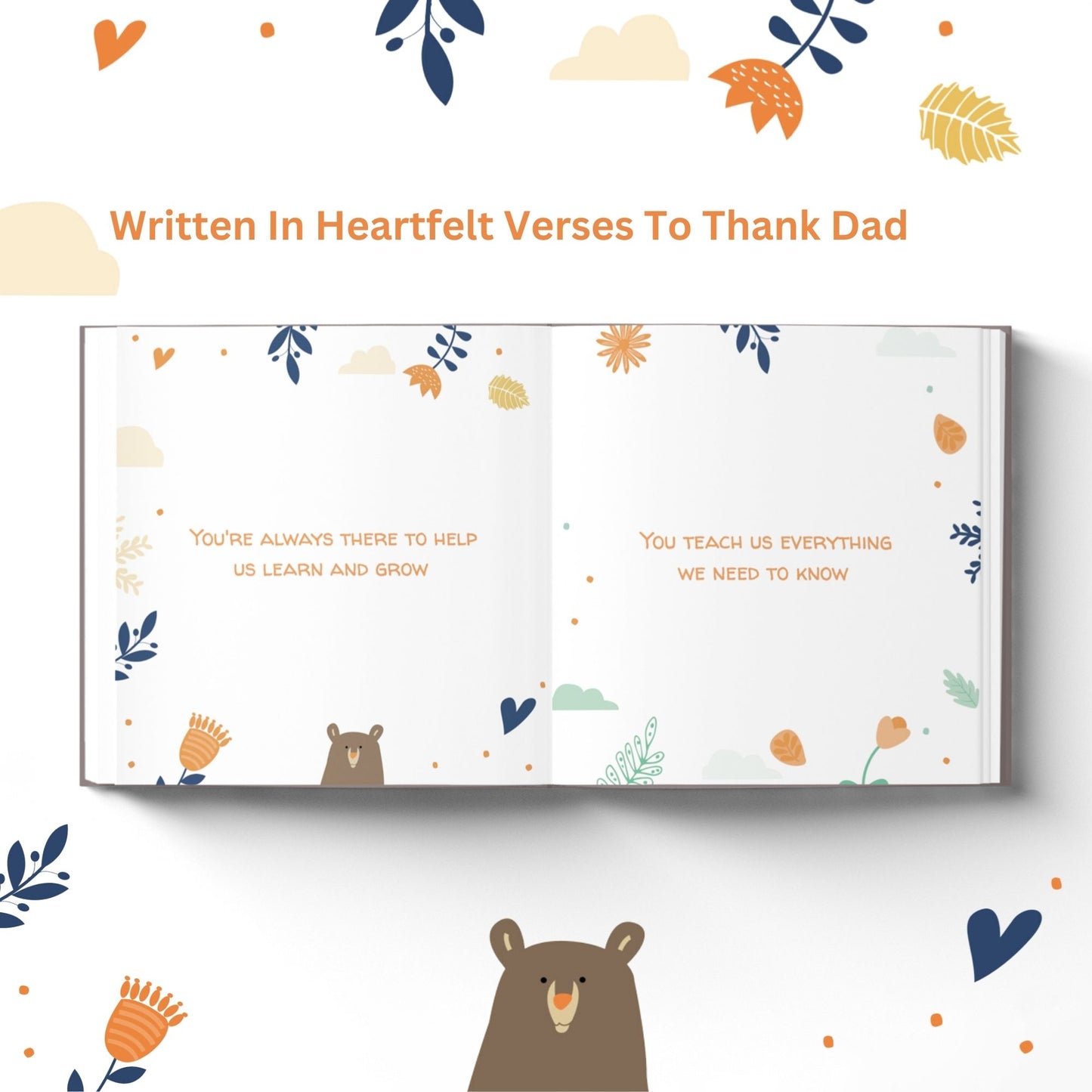 Gift for father from kids. Custom book for dad.