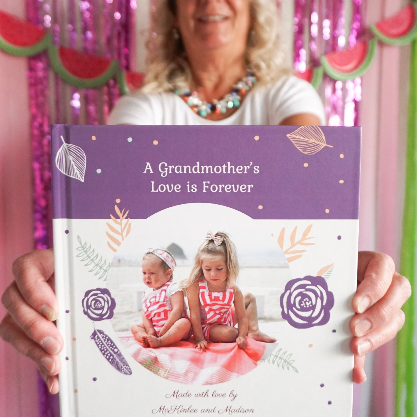 Gift for grandma from grandchildren. Add Personalized Photos.