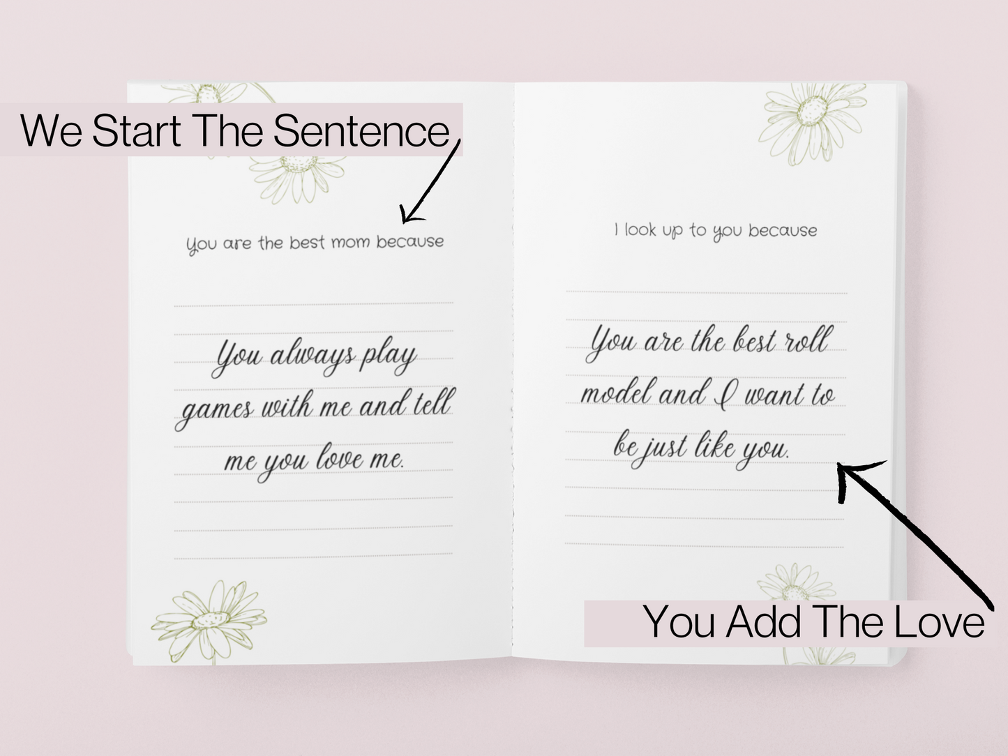 Fill In The Blank Book For Mom. Gift For Mom. Personalized Mother Gift. Luhvee Books.