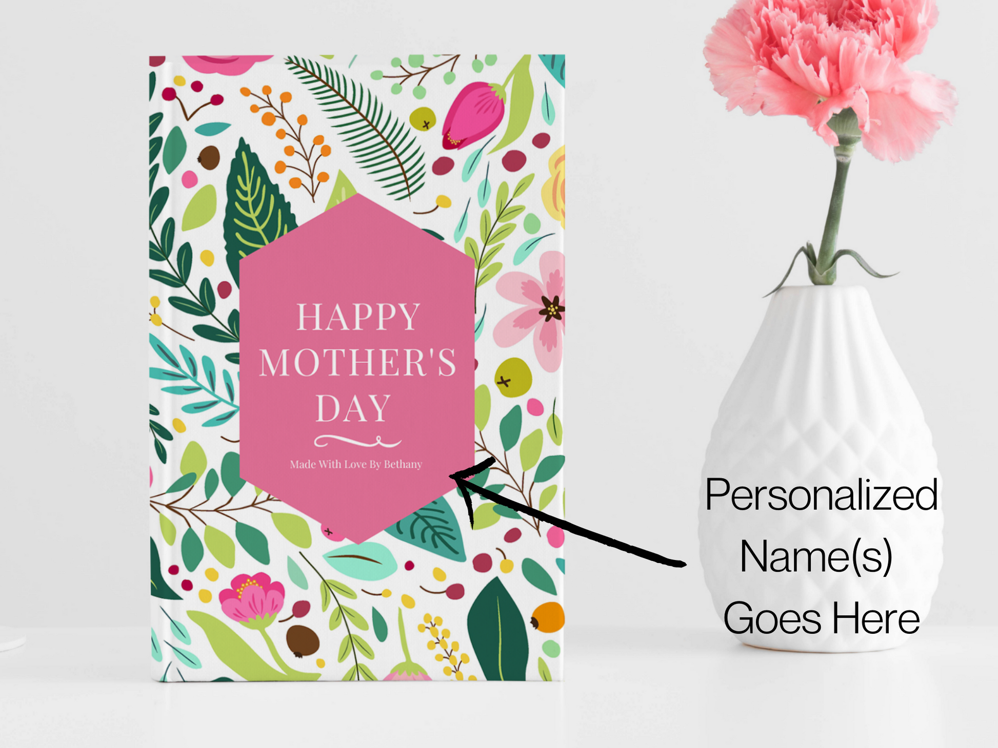 Personalization for mothers day gift. Happy mothers day book. Luhvee Books.