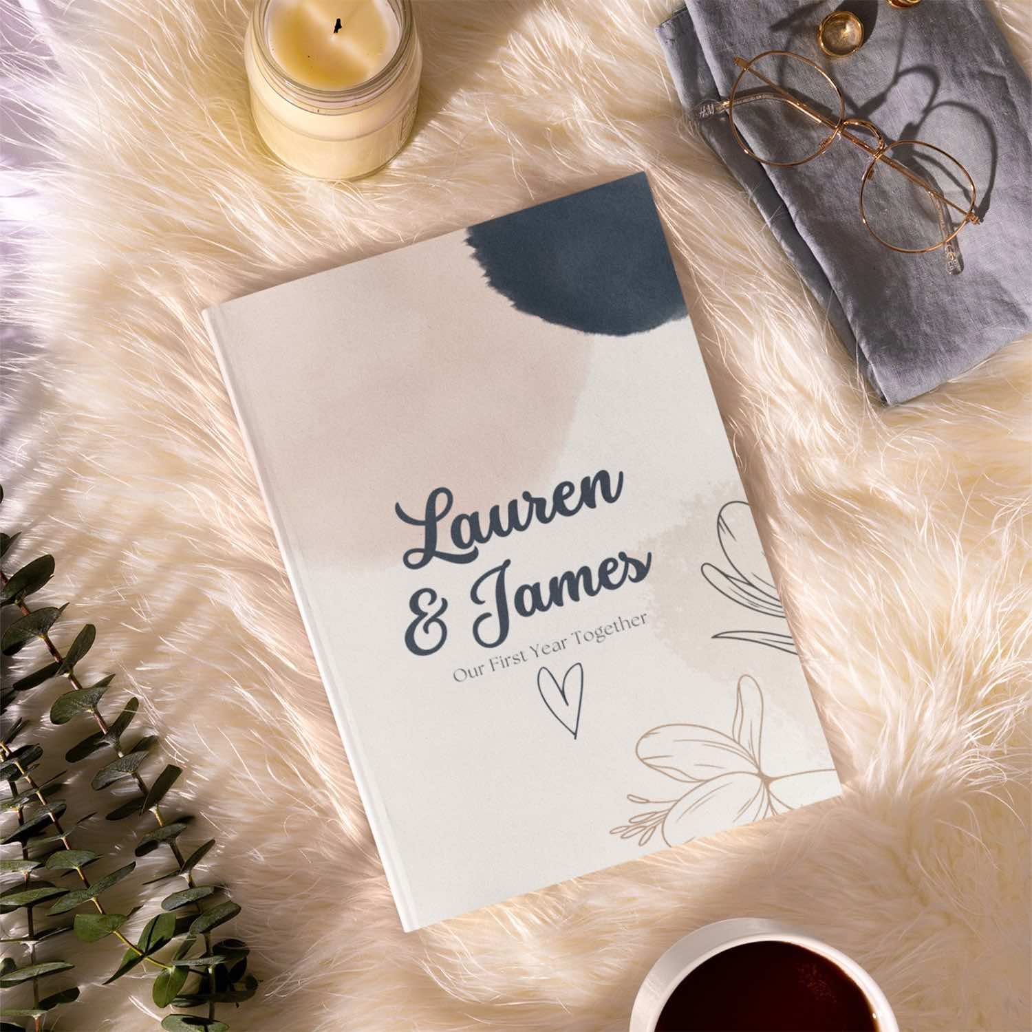 Our first year together personalized book. First anniversary gift idea